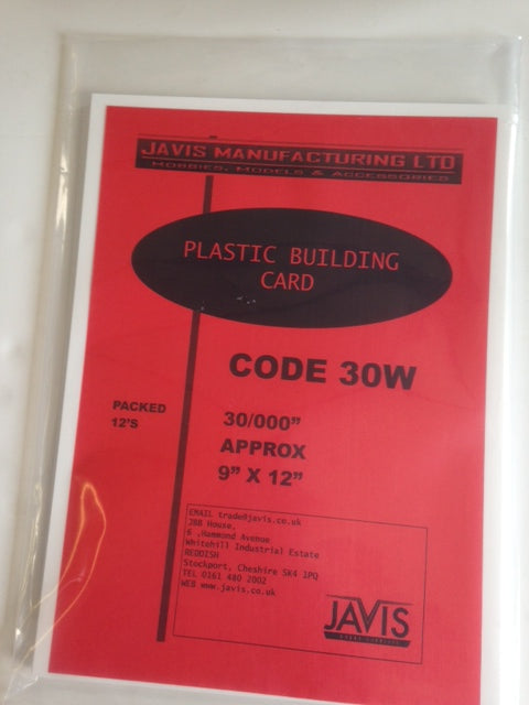 Plastic Building Card (9 x 12.5inch) white 12 sheets per pack (30/000) – diecast model