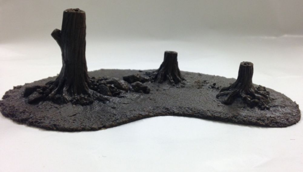 Battle Zone - Triple Small Tree Base – diecast model