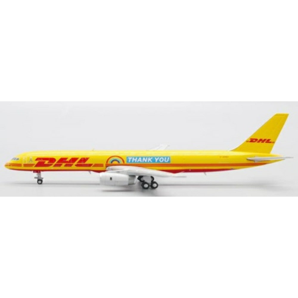 THIS ITEM IS AVAILABLE TO ORDER - 1:400 JC WINGS JC40038 DHL BOEING 757-200(PCF) THANK YOU REG: G-DHKF WITH ANTENNA