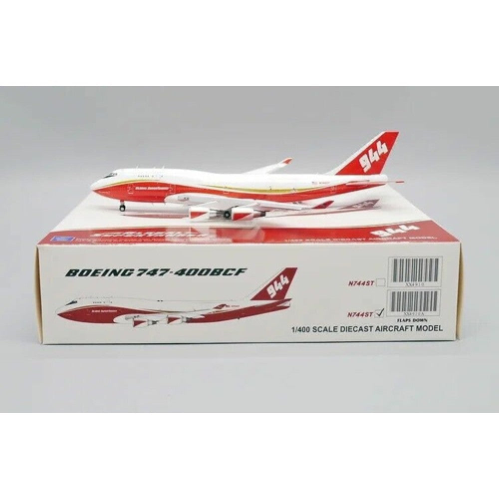 Available to Order – Global Super Tanker Services Boeing 747-400(bcf) Flap Down Reg: N744st with Antenna 1:400 Jc Wings Model (JC4910A)