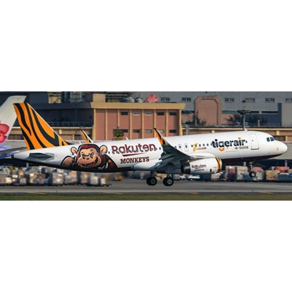 Available to Order – Tigerair Taiwan Airbus A320 Rakuten Monkeys Livery Reg: B-50006 with Antenna 1:400 Jc Wings Model (JCEW4320015)