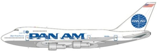 Available To Order – Boeing 747SP Clipper Pan Am Young America 50th N533PA with Antenna 1:400 JC Wings Model (JCW EW474S003)