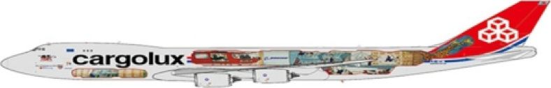 Available To Order – Boeing 747-8F Cargolux Cutaway Livery Interactive Series LX-VCM with Antenna 1:400 JC Wings Model (JCW JC4709C)