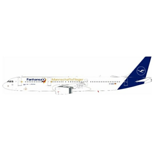 Available to Order – A321-231 Lufthansa Fanhansa Mannschaftslieger D-AISQ 1:200 J Fox (JFA321024)