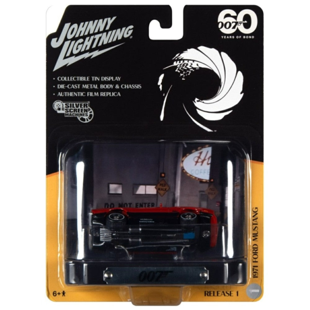 Available to Order – Silver Screen Tin Asst - James Bond 1971 Ford Mustang Diamonds Are Forever 1:64 Model (jldr016-1) 1:64 Johnny Lightning Model (JLDR016-1)