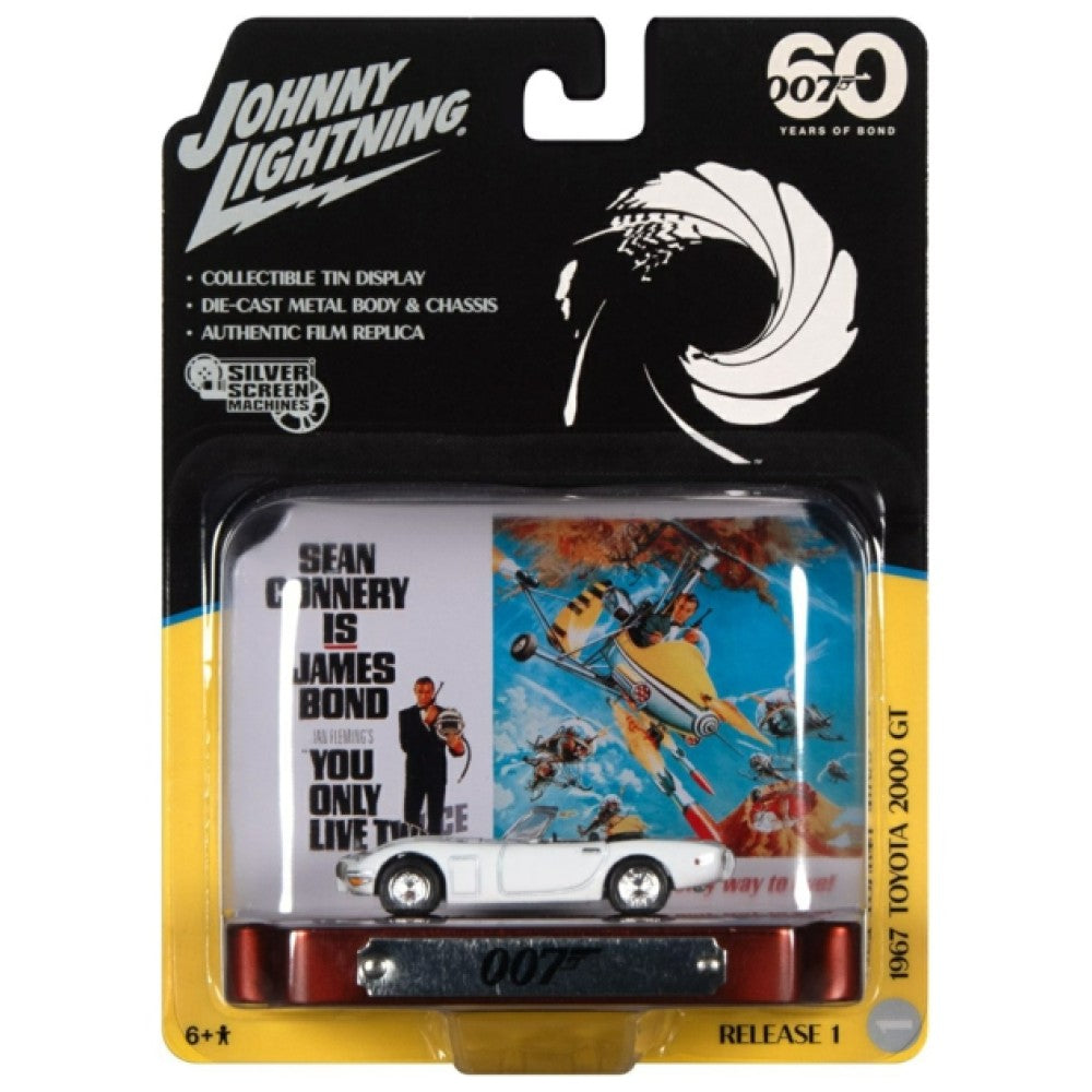 Available to Order – Silver Screen Tin - James Bond You Only Live Twice 1967 Toyota 2000 Gt White 1:64 Johnny Light Model (JLDR017-1)