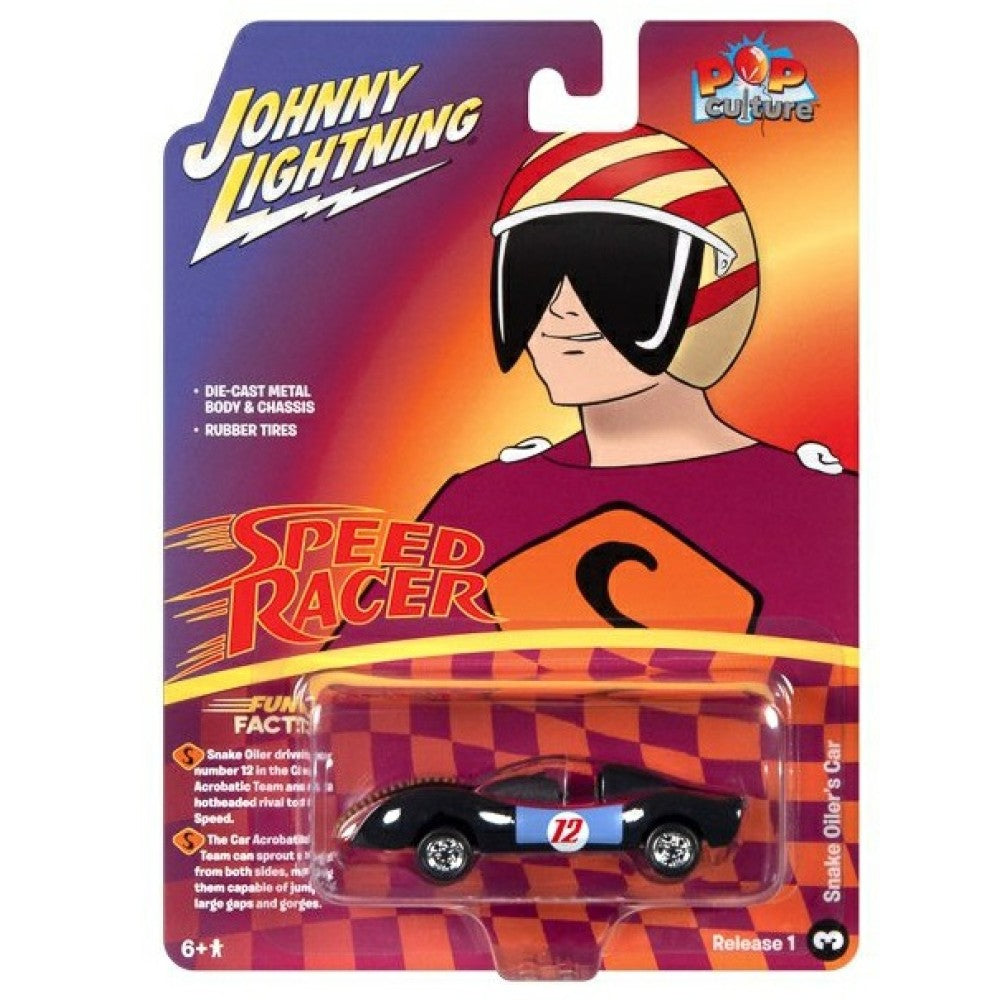 Available to Order – Speed Racer Snake Oiler Black and Magenta (race Worn) 1:64 Model (jlpc011-3) 1:64 Johnny Lightning Model (JLPC011-3)