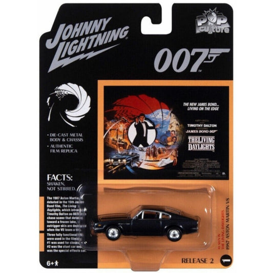 Available to Order – James Bond 1987 Aston Martin Vantage (the Living Daylights) Cumberland Gray 1:64 Johnny Light Model (JLPC012-1)
