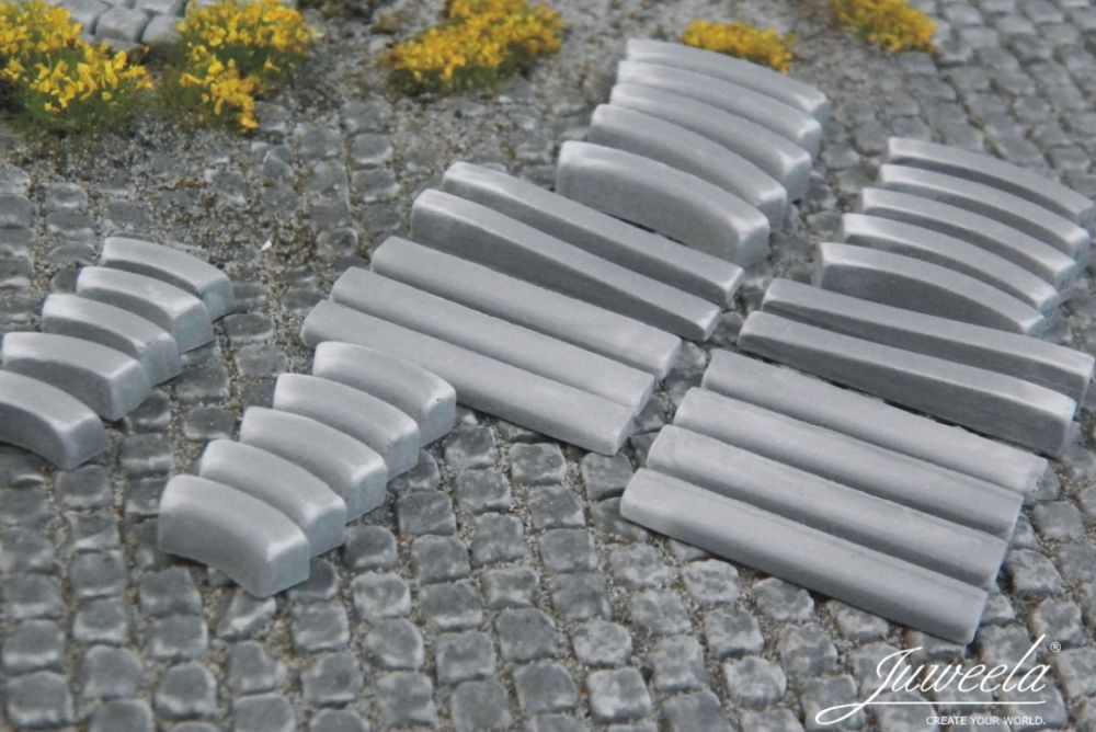 Available To Order – Curb Stones Supplement (Curve/Lowering) 3 1:32 (JUW 23435)