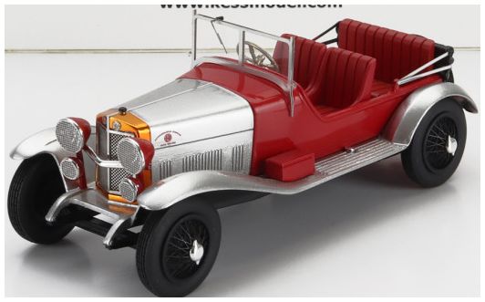 Alfa Romeo RL Super Sport Red/Silver 4 Seat No Covered Seat 1927 1:43 – diecast model
