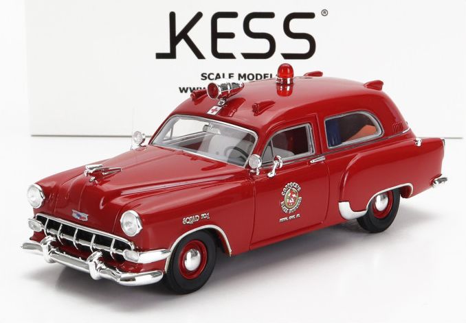 Chevrolet National Ambulance Royal Oak Michigan Fire Protection Fire Engine 1954 1:43 – diecast model