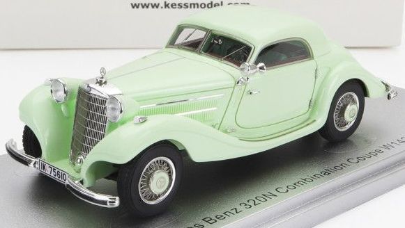 Mercedes Benz - 320W (W142) Combination Coupe 1938 - V.Light Green - 250pcs Ltd 1:43 – diecast model