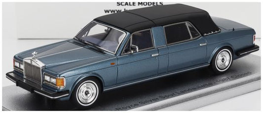 Rolls Royce Silver Spur Landaulette Blue Metallic Black Semi Convertible Closed 87 1:43 – diecast model