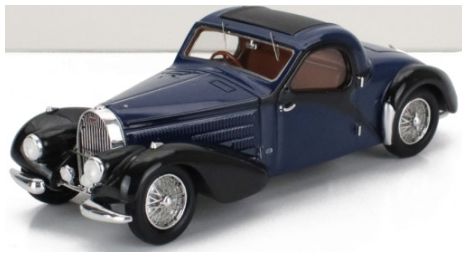 Bugatti 57C Atalante Coupe Blue/Black sn.57641 Toit Ouvrant Closed Roof 1938 1:43 – diecast model