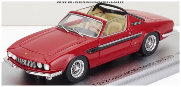 Ferrari 330 GT 2+2 sn.6109 Red/Black Michelotti Cabrio Open 1964 1:43 – diecast model