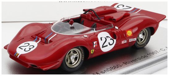 Ferrari 350 P4 Spider Can-Am s/n0860 #23 Riverside Race 1967 C.Amon Red 1:43 – diecast model