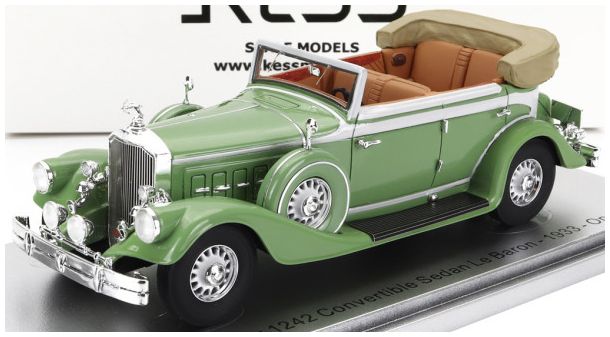 Pierce Arrow 124 Green Convertible Berline Sedan Le Baron Open 1933 1:43 – diecast model