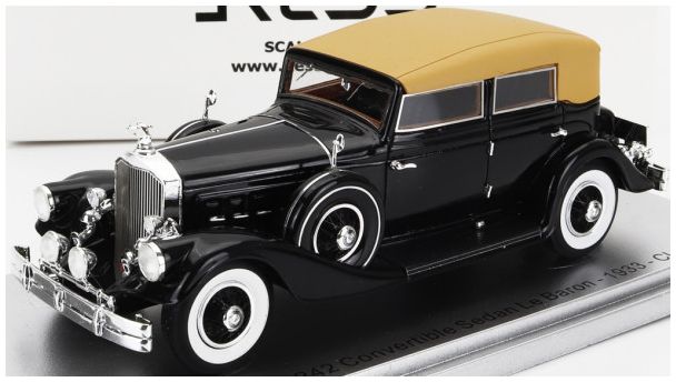 Available to Order – Pierce Arrow 124 Black Convertible Berline Sedan Le Baron Closed 1933 1:43 (KES 43059003)