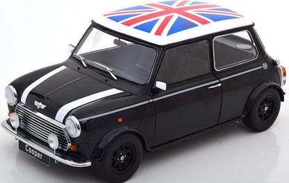 Available To Order – Mini Cooper Black/White w/Union Jack (RHD) 1:12 (KKS DC120052R)