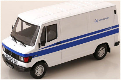 Available To Order – Mercedes 208 D Delivery Van Mercedes Service 1988 White/Blue 1:18 (KKS DC180302)