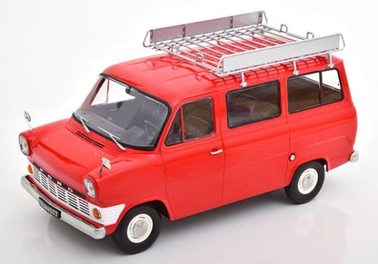 Available To Order – Ford Transit Bus 1965 with Roof Rack Red 1:18 (KKS DC180465)