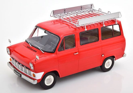 Available To Order – Ford Transit Bus 1965 with Roof Rack Red 1:18 (KKS DC180465)