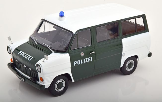 Available To Order – Ford Transit Bus 1965 Polizei Hamburg Dark Green/White 1:18 (KKS DC180466)