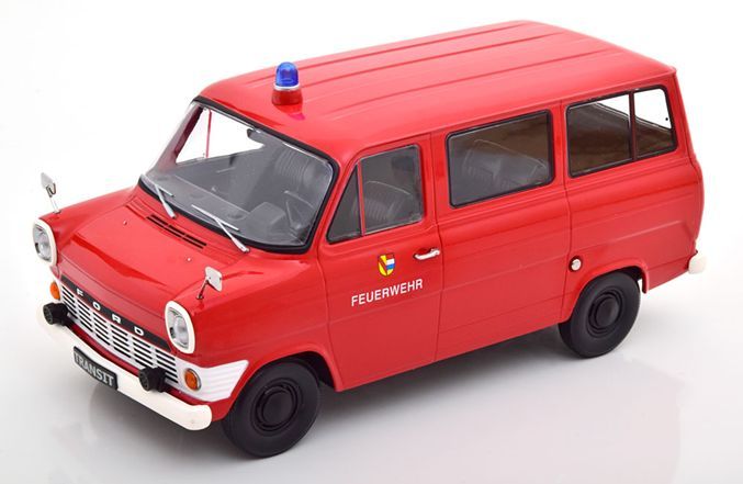 Available To Order – Ford Transit Bus 1965 Feuerwehr/Fire Brigade 1:18 (KKS DC180467)