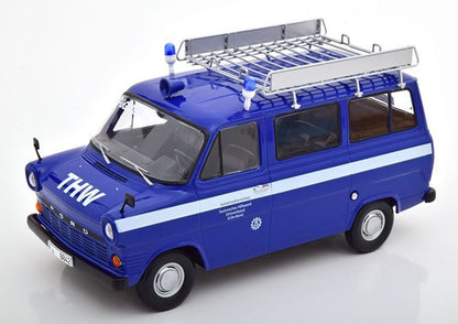 Available To Order – Ford Transit THW Cologne 1965 w/Roof Rack 1:18 (KKS DC180468)