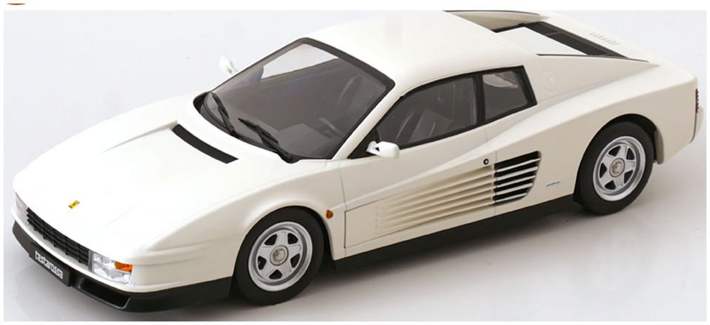 Available To Order – Ferrari Testarossa 1986 White 1:18 (KKS DC180514)