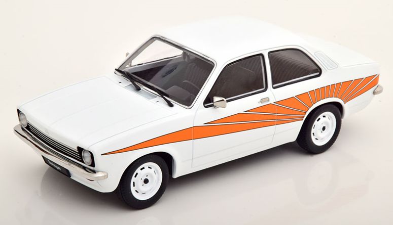 Available To Order – Opel Kadett C Swinger 1973 White/Orange 1:18 (KKS DC180671)