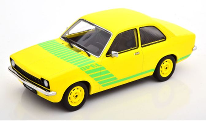 Available To Order – Opel Kadett C Swinger 1973 Yellow/Green 1:18 (KKS DC180673)