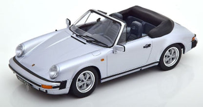 Available To Order – Porsche 911 3.2 Cabrio 1988 250,000th 911 Silver Grey w/Removable Softtop 1:18 (KKS DC180712)