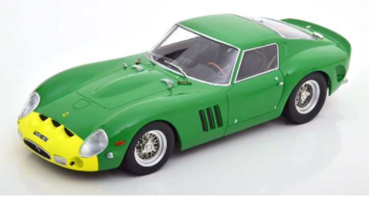 Available To Order – Ferrari 250 GTO 1962 Green/Yellow (w/4 x Different Decal Sets) 1:18 (KKS DC180736)