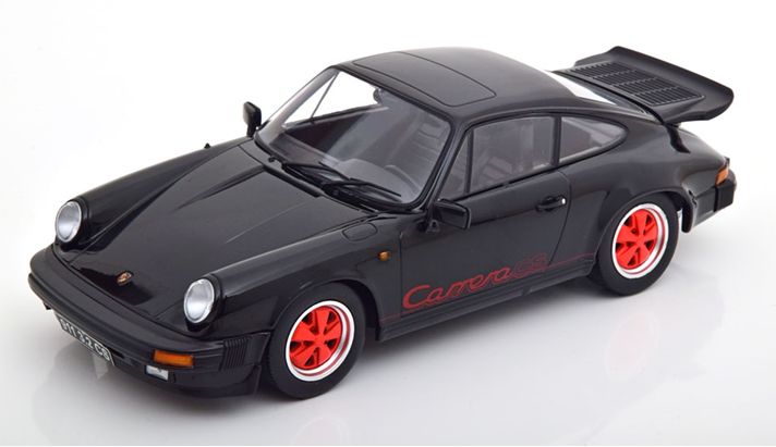 Available To Order – Porsche 911 Carrera 3.2 Black/Red Clubsport 1989 1:18 (KKS DC180873)