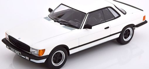 Available To Order – Mercedes 500 SLC 6.0 AMG C107 1985 - White Matt Black 1:18 (KKS DC180892)
