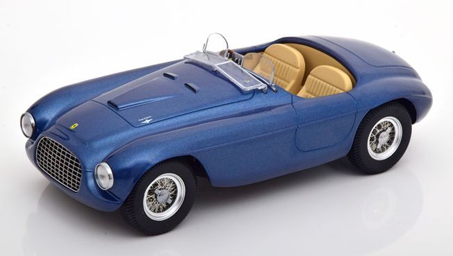 Available To Order – Ferrari 166 MM Barchetta 1949 Blue Metallic 1:18 (KKS DC180912)