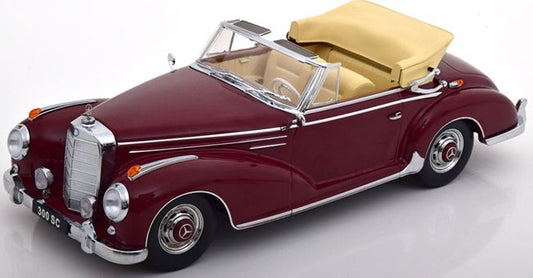 Available To Order – Mercedes 300 SC W188 Cabrio 1957 Dark Red 1:18 (KKS DC180942)