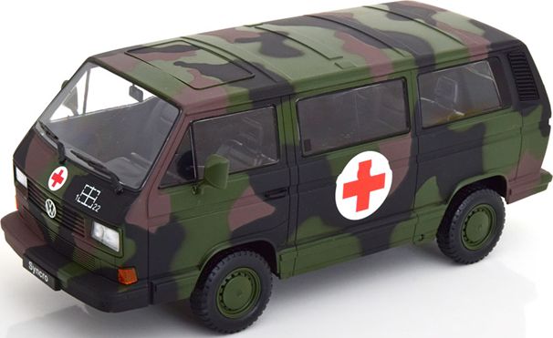Available To Order – VW T3 Bus German Army Ambulance 1987 Camouflage 1:18 (KKS DC180969S)