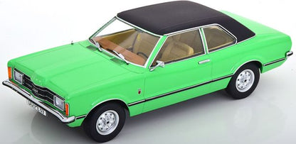 Available To Order – Ford Taunus GXL Sedan 1971 w/Vinyl Roof (Square Headlights) Light Green/Matt Black 1:18 (KKS DC180971)