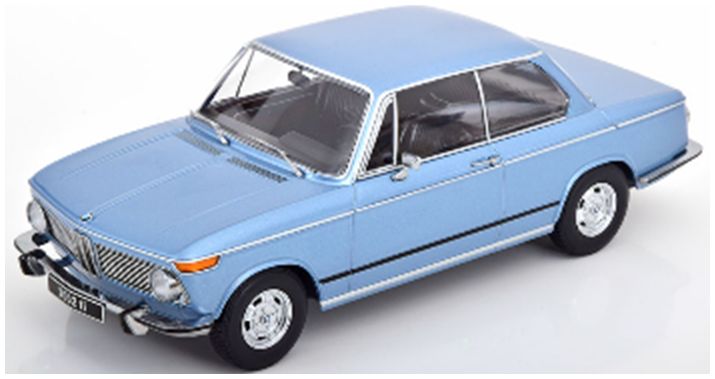 Available To Order – BMW 2002 ti 1 Series 1971 Light Blue Metallic 1:18 (KKS DC181074)