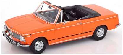 Available To Order – BMW 1600-2 Cabrio 1968 Orange w/Removable Softtop 1:18 (KKS DC181101)