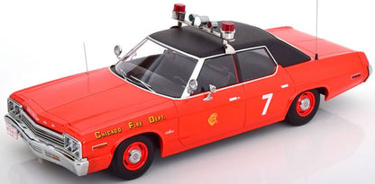 Available To Order – Dodge Monaco 1974 Chicago Fire Department Red/Black 1:18 (KKS DC181125)