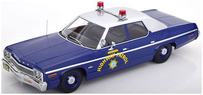Available To Order – Dodge Monaco Nevada Highway Patrol 1974 - Blue/Silver 1:18 (KKS DC181155)