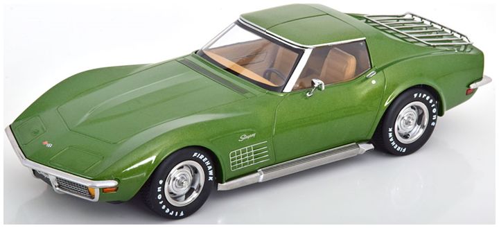 Available To Order – Chevrolet Corvette C3 1972 Light Green Metallic 1:18 KK Scale Model (KKS DC181221)
