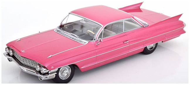 Available To Order – Cadillac Series 62 Coupe DeVille 1961 Pink Metallic 1:18 (KKS DC181254)