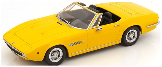 Available To Order – Maserati Ghibli Spyder 1970 Yellow w/Spoke Rims 1:18 (KKS DC181303)