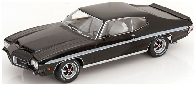 Available To Order – Pontiac Le Mans GTO 1972 Black 1:18 (KKS DC181351)