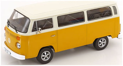 Available To Order – VW T2b Bus 1972 Yellow/White w/Fuchs Rims 1:18 (KKS DC181361F)
