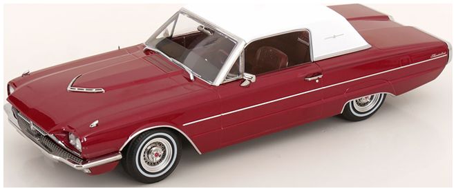Available To Order – Ford Thunderbird Coupe 1966 Metallic Red White 1:18 (KKS DC181382)
